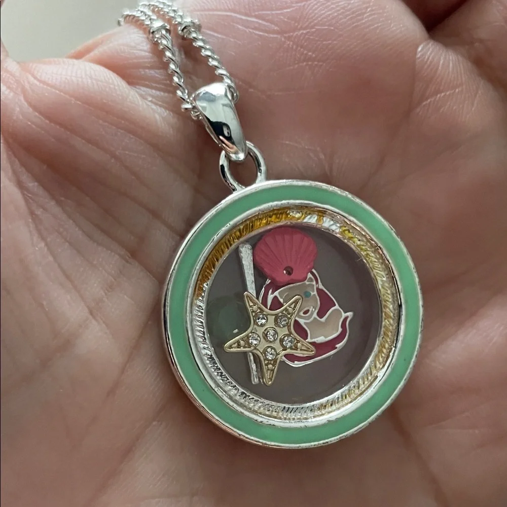 Disney Vintage Ariel Floating Charms Necklace